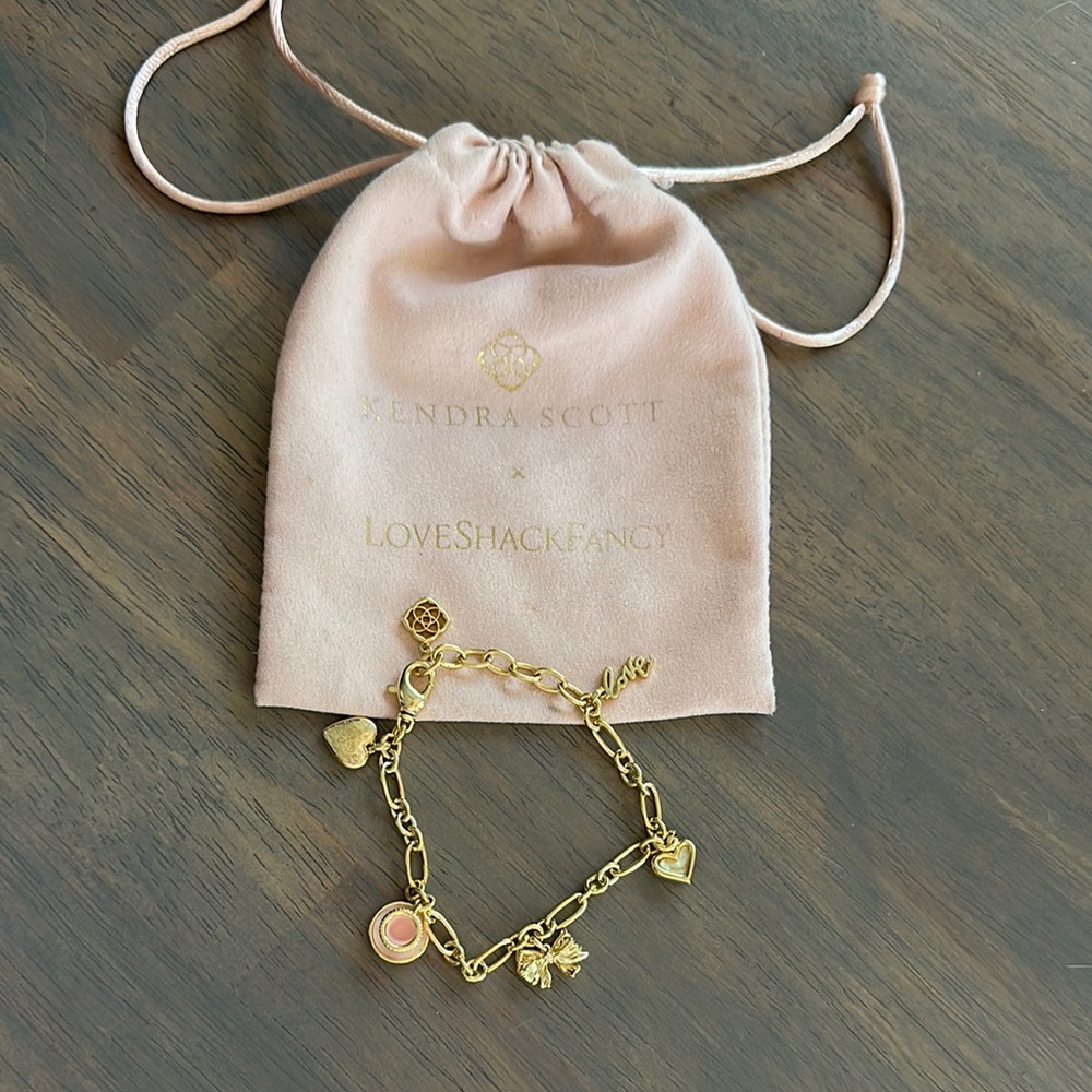Kendra Scott Gold Charm Bracelet (Love Shack Fancy)